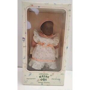 Original Heidi Ott Swiss Design 8 1/2 Doll “Baby Ruby” With Box & Tag